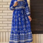 ساحلی پیراهن زنانه بلند جنس کار فلور بوگاتی3970