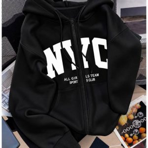 هودی زنانه توکرکی فری سایز مدل NYC کد 40225